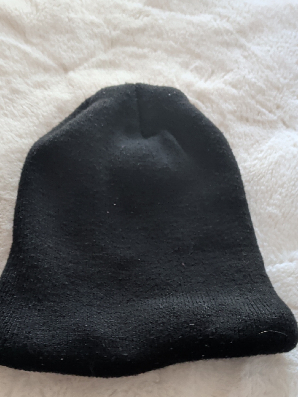 George Black Knit Beanie with Label